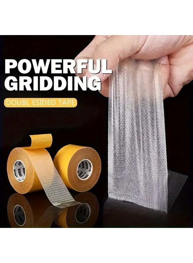 4 Rolls Strong Double Sided Adhesive Tape High Viscosity Cloth Mesh 0 39inch 0 79inch 1 18inch 1 97inch - Image 3