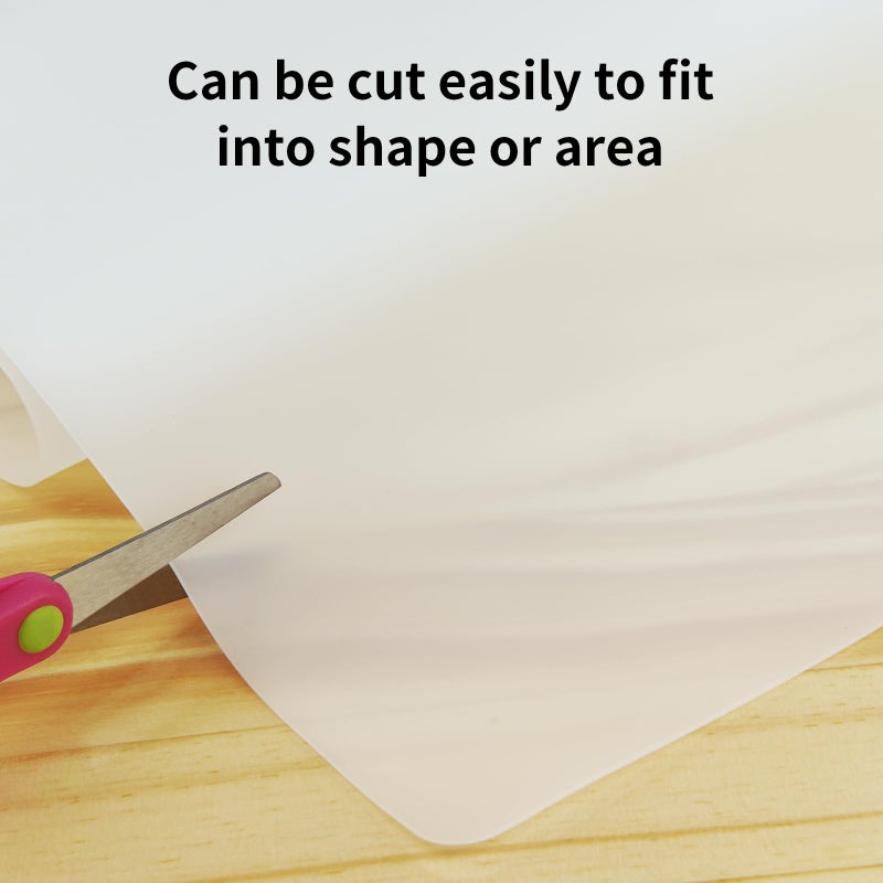Cuttte Silicone Mat for Kitchen Counter - Cuttte 23.62" x 15.75" Large Heat Resistant Mats for Countertop, Anti-slip Quartz Countertop Protector for Air Fryers Coffee Pots(White Translucent) - Image 3