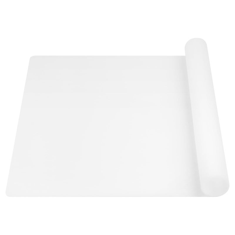 Cuttte Silicone Mat for Kitchen Counter - Cuttte 23.62" x 15.75" Large Heat Resistant Mats for Countertop, Anti-slip Quartz Countertop Protector for Air Fryers Coffee Pots(White Translucent) - Image 1