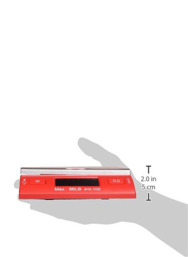 اكوتيك ميزان بريدي رقمي Accuteck DreamRed سعة 86 رطلاً، مزود بمحول USB ومحول تيار متردد، إصدار محدود - Image 3