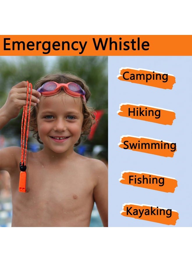 Amzonly Emergency Whistle, Safety Whistle Survival Shrill Loud for Camping Hiking Hunting Boating Fishing Life Vest Jacket Rescue Signaling Kids Lifeguard 5 Pack- Black - Image 3