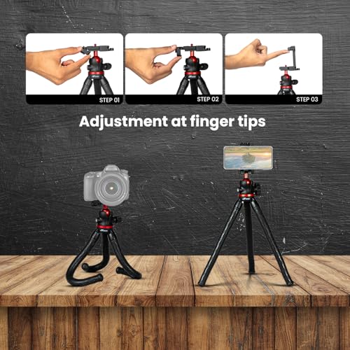 HIFFIN Htr-11 Flexible Gorilla Tripod for Cameras, Smartphones & Action Camera | Camera Tripod with Phone Holder | Portable & Lightweight, Ideal for Vlogging, Photography, and Outdoor Adventures - Image 2