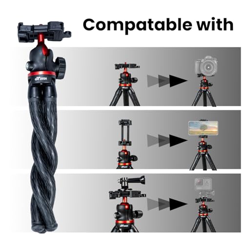 HIFFIN Htr-11 Flexible Gorilla Tripod for Cameras, Smartphones & Action Camera | Camera Tripod with Phone Holder | Portable & Lightweight, Ideal for Vlogging, Photography, and Outdoor Adventures - Image 3
