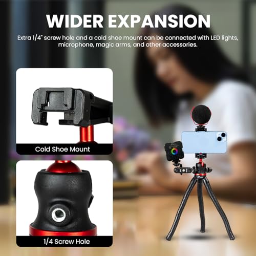 HIFFIN Htr-11 Flexible Gorilla Tripod for Cameras, Smartphones & Action Camera | Camera Tripod with Phone Holder | Portable & Lightweight, Ideal for Vlogging, Photography, and Outdoor Adventures - Image 5