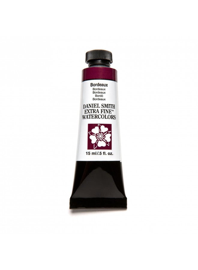 DANIEL SMITH Extra Fine Watercolor Paint, 15ml Tube, Bordeaux, 284600008, 0.5 Fl Oz (Pack of 1) - Image 1
