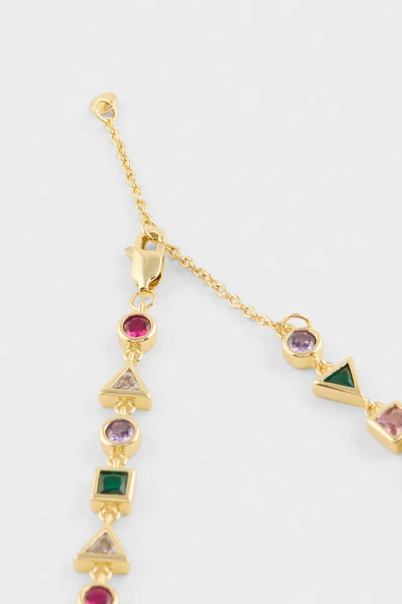 Defacto  Reis X DeFacto Stone Embellished Gold Necklace for Women | Best Price UAE
