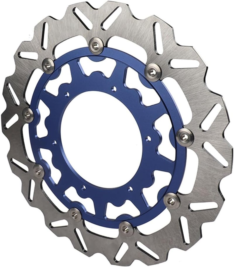 QASULER Motorcycle Front Wavy Floating Brake Disc Rotor - Image 3