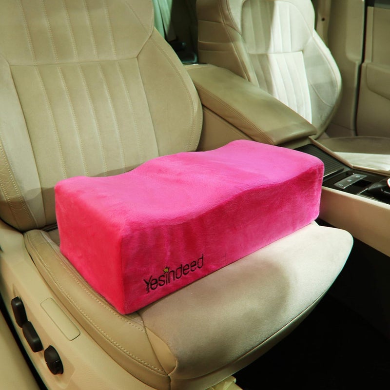 YESINDEED The Original Brazilian Butt Lift Pillow – Dr. Approved for Post Surgery Recovery Seat – BBL Foam Pillow + Cover Bag Firm Support Cushion Butt Support Technology - Pink - Image 3