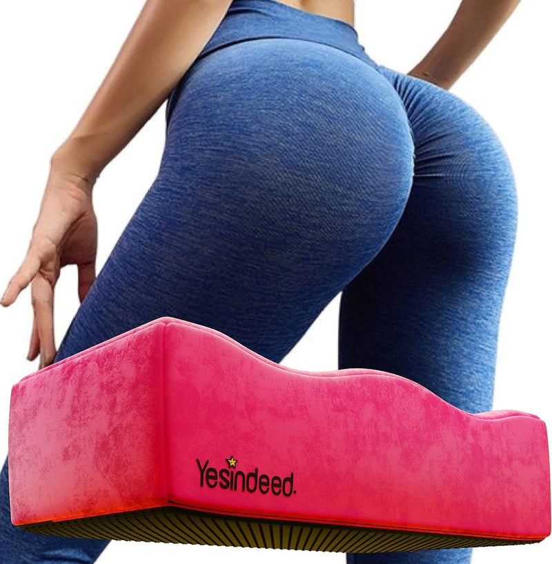 YESINDEED The Original Brazilian Butt Lift Pillow – Dr. Approved for Post Surgery Recovery Seat – BBL Foam Pillow + Cover Bag Firm Support Cushion Butt Support Technology - Pink - Image 1