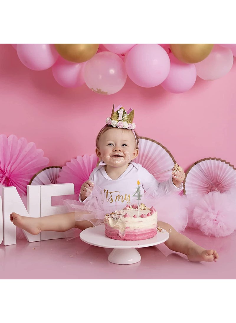 Funcart Funcart Silver Color Numerical Number 4 Cake Topper Candle 4th Birthday Candles for Cake Number 4 Metallic Candle Party Anniversary Cakes Decoration for Kids Women or Men  - Image 4