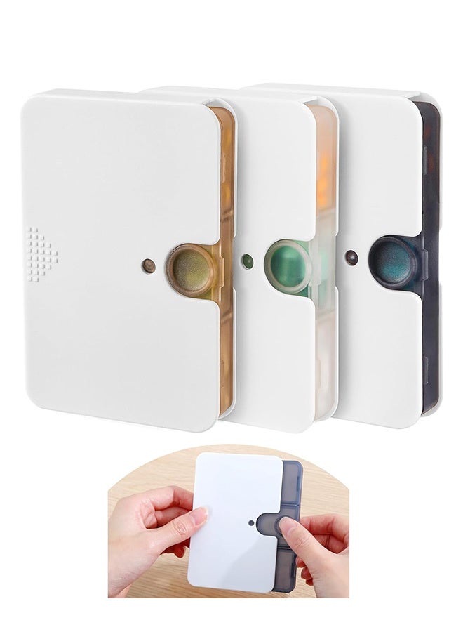 3 Mixed Colors Portable Pill Organizer, 6 Compartments Travel Pill Case for Purse or Pocket -Small Pill Box Dispenser Home Travel Supplement Semi Transparent (3 Mixed Colors) - Image 1