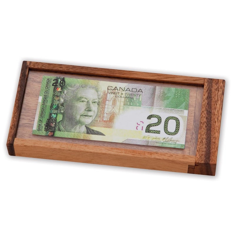Bits and Pieces Magic Money Puzzle Box for Adults Wooden Brain Teaser ATM Puzzle Box Hidden Compartment Case for Money Gifts 8 x 358 x 1 - Image 3
