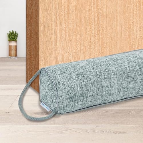 NABOWAN Weighted Door Draft Stopper - Triangular Gap Filler Blocks Bottom Up to 3”, Under Door Draft Blocker Reduce Hot Cold Air Wind Noise for Easy Install, Save Energy, Home Room Essentials, 30”Gray - Image 1