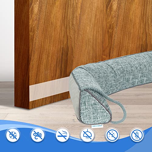 NABOWAN Weighted Door Draft Stopper - Triangular Gap Filler Blocks Bottom Up to 3”, Under Door Draft Blocker Reduce Hot Cold Air Wind Noise for Easy Install, Save Energy, Home Room Essentials, 30”Gray - Image 5