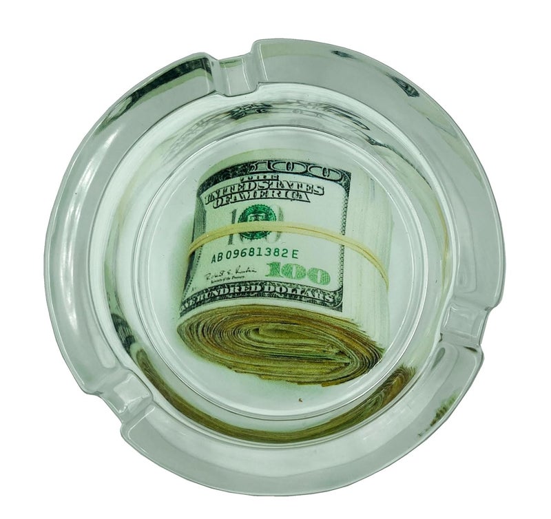 Hitansh Enterprises Dollar Glass Ashtray | Dhua Ashtray | Party Barware Ashtray | Table top Ashtray | hea2313