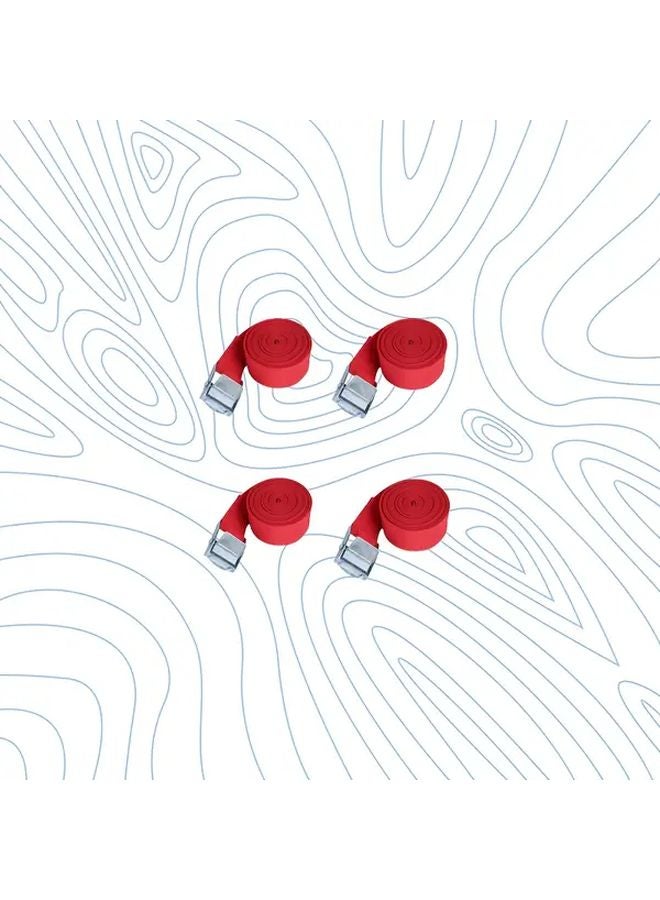 4pcs Red 78 74 Inch Adjustable Latch Buckle Strap for Kayak Roof Rack Motorcycle Car Truck Boat Trailer - Image 1