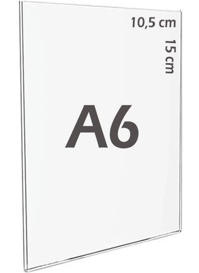 Best Screen A6 U-Type Vertical Transparent Leaflet Holder Menu Price Brochure Holder Label Holder