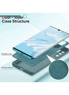 ماركة غير محددة جراب سيليكون لهاتف Huawei P30 Pro، جراب واقٍ كامل الجسم، ناعم الملمس، مقاوم للصدمات، مع بطانة من الألياف الدقيقة  - Image 5