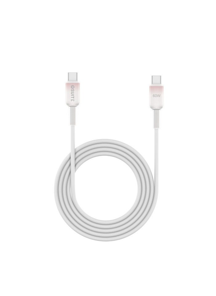 iOsuite iOsuite PVC housing (USB-C) TO (USB-C) Gradient Clear Cable - 60W - 1.2M - Pink - DC23A  - Image 4
