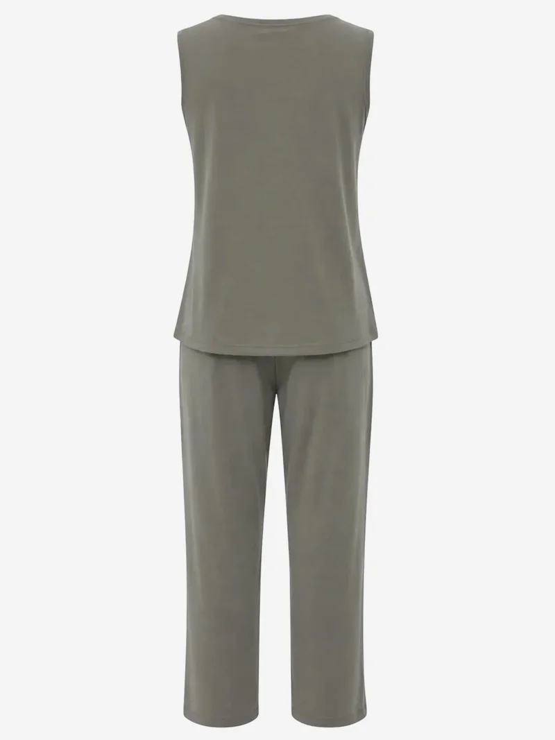 ميكسراي MIXRAY Sleeveless Vest and Wide-Leg Pants Set