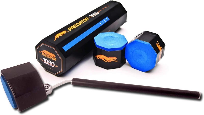 Predator Chalk 1080 Pure 5 Pieces Blue with Action Octagon Style Cue Chalker - Image 1