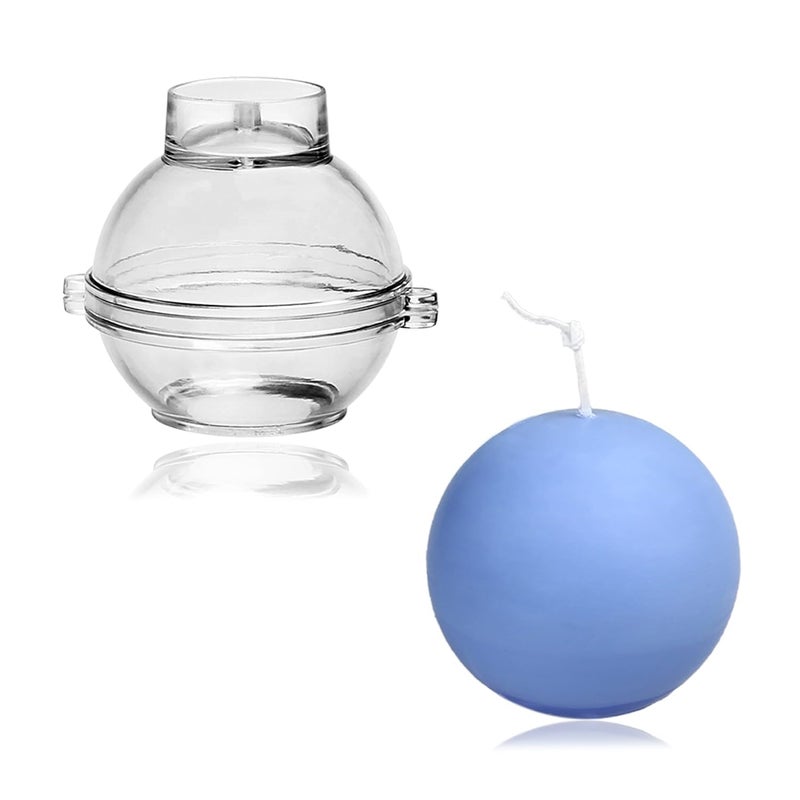 FirstTry FirstTry Round Shape Candle Mould I 3D Ball Orb Sphere Acrylic Epoxy Casting Mold I for DIY Handmade Pendant Necklace Jewelry Chocolate Keychain Plaster Soap Bath Bomb Resin Wax Art Crafts (7.5 CM) - Image 1