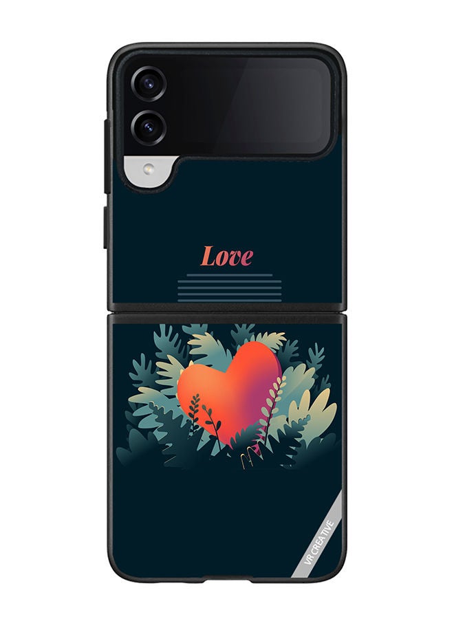 Protective Case Cover For Samsung Galaxy Z Flip4 Love Design Multicolour