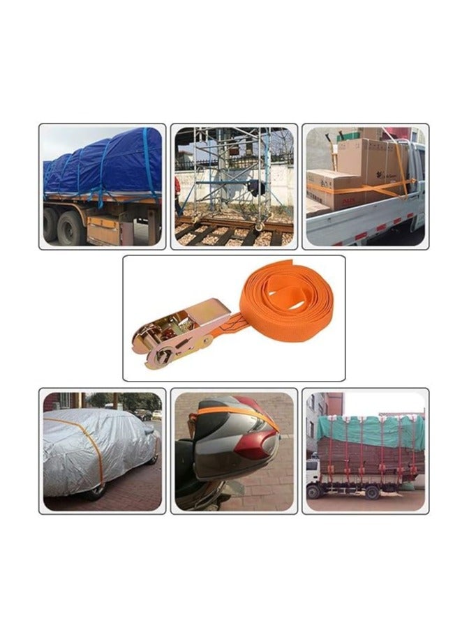 Loquat Ratchet Tie Down Straps - 4 Pack  5 Meter Cargo Car Truck Roof Rack Rachet Strap Set for Lawn Equipment Moving Appliances Motorcycle - Image 4