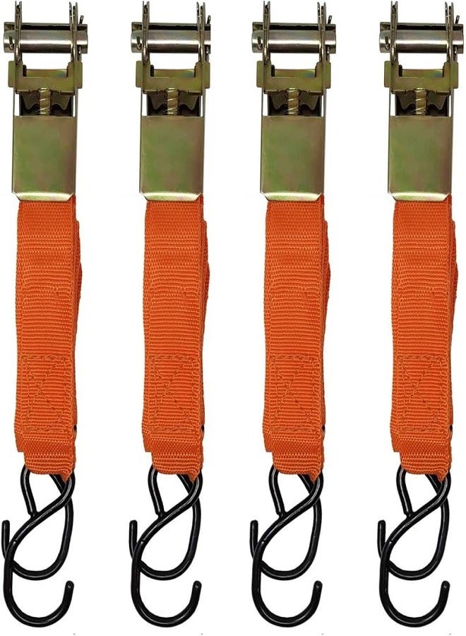 Loquat Ratchet Tie Down Straps - 4 Pack  5 Meter Cargo Car Truck Roof Rack Rachet Strap Set for Lawn Equipment Moving Appliances Motorcycle - Image 1