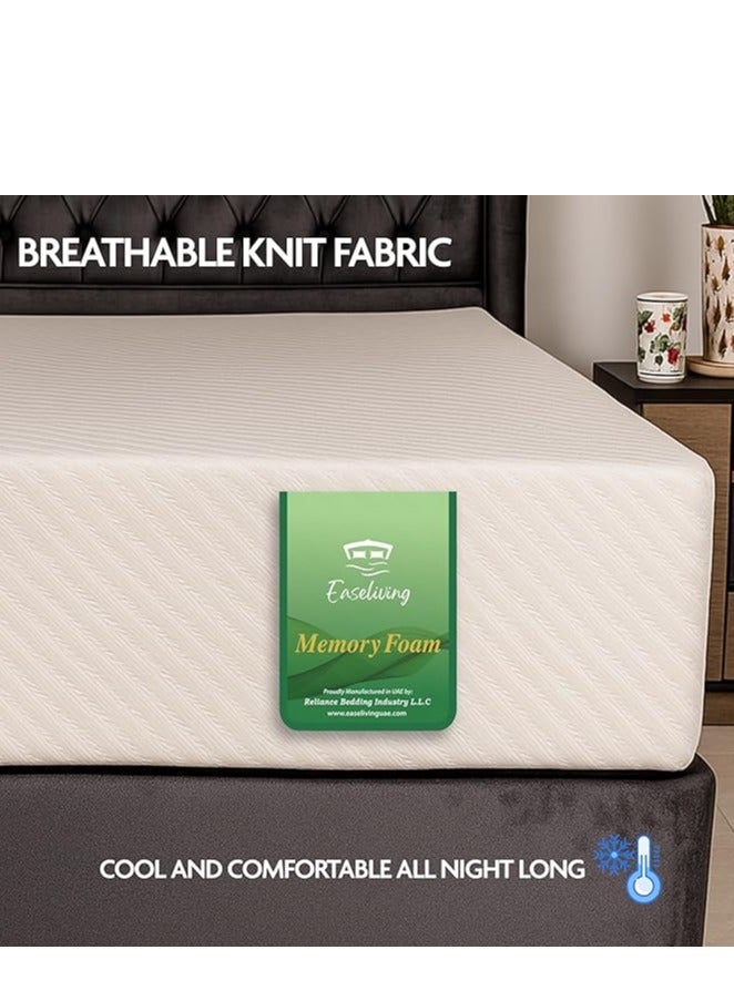 EASELIVING Memory Foam Mattress 180 x 200 x 20 cm | Plush Spring-Free Mattress with Pressure Relief | Breathable Zip Cover, Adaptive Foam Base | Ideal for Side Sleepers - Image 5