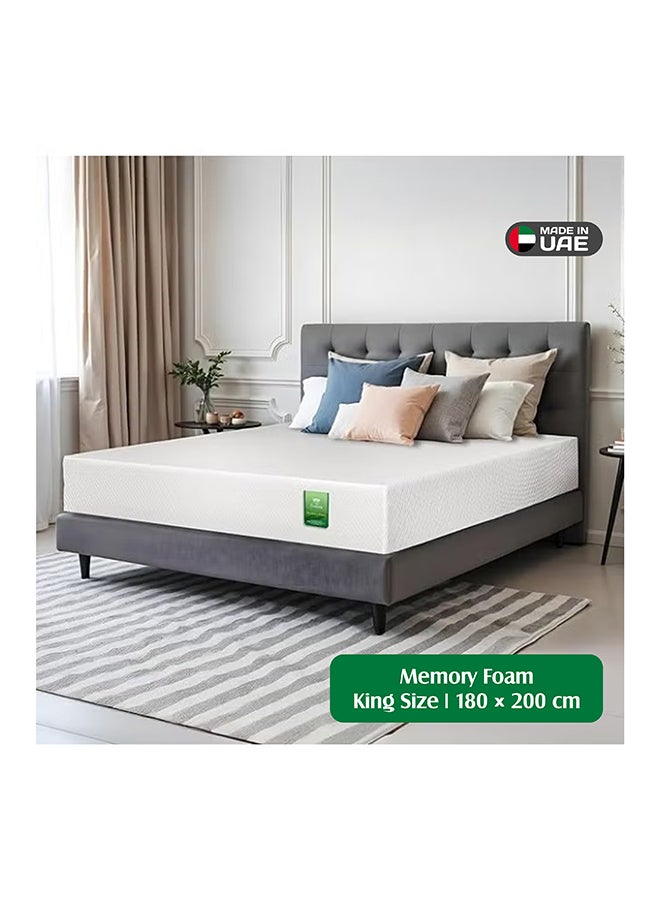 EASELIVING Memory Foam Mattress 180 x 200 x 20 cm | Plush Spring-Free Mattress with Pressure Relief | Breathable Zip Cover, Adaptive Foam Base | Ideal for Side Sleepers - Image 1