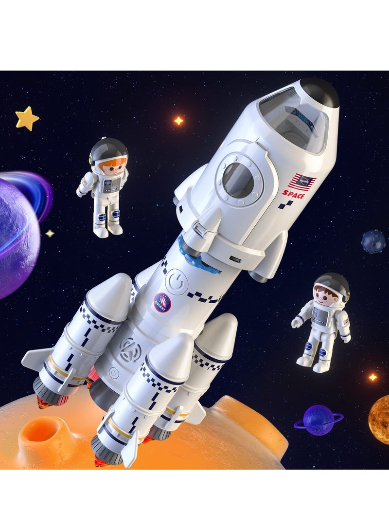 KASTWAVE 5-in-1 Space Shuttle Rocket Toy Set for Kids Ages 3-9: STEM Educational Aerospace Playset with Astronaut Figures, Projection Lamp - Science Adventure Gift for Boys & Girls 3+ - Image 1