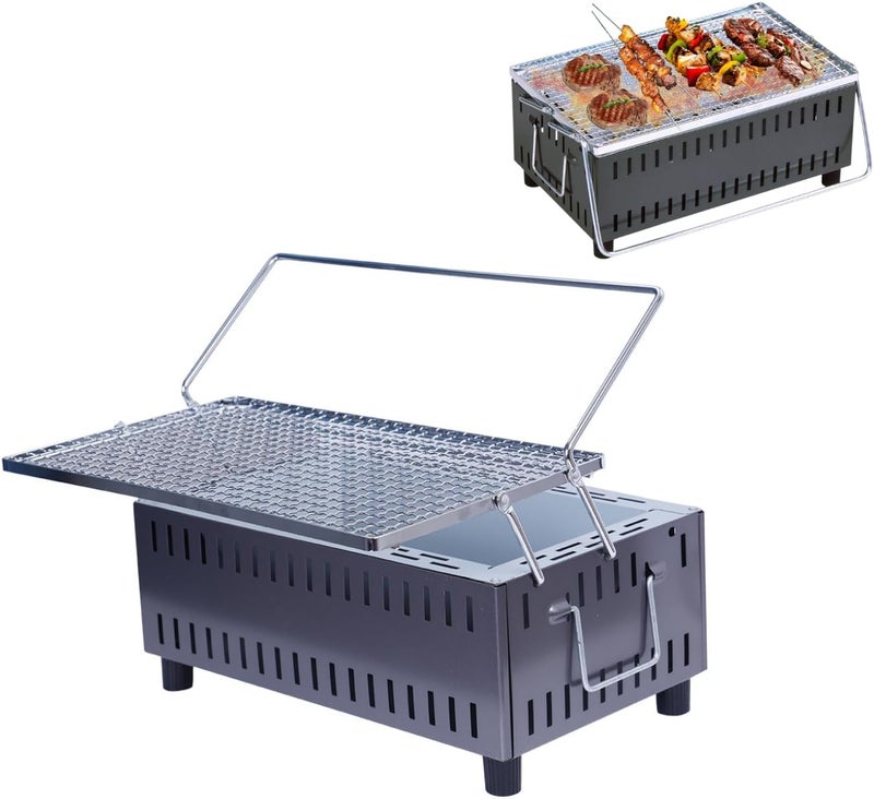 Procamp | MADE IN JAPAN | Tabletop Charcoal Barbecue - 35 Cm x 21 Cm | Cooks for 1-2 Person | Portable Grill | Kabab Smoker Grill for Outdoor Camping, Patio Cooking - Image 1