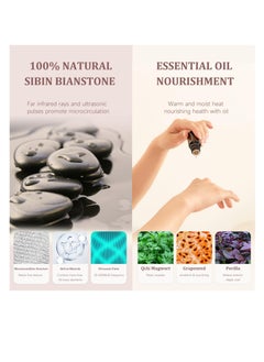 Excefore Electric Gua Tools, Body Gua Sha Massage Tool,  Natural Bian Stone Guasha Moxibustion Moxa Device, Lymphatic Drainage Trigger, for Face Lift, Anti-Aging, Muscle Relief Massage Therapy  - Image 4
