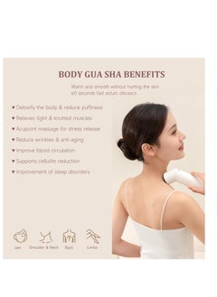 Excefore Electric Gua Tools, Body Gua Sha Massage Tool,  Natural Bian Stone Guasha Moxibustion Moxa Device, Lymphatic Drainage Trigger, for Face Lift, Anti-Aging, Muscle Relief Massage Therapy  - Image 2