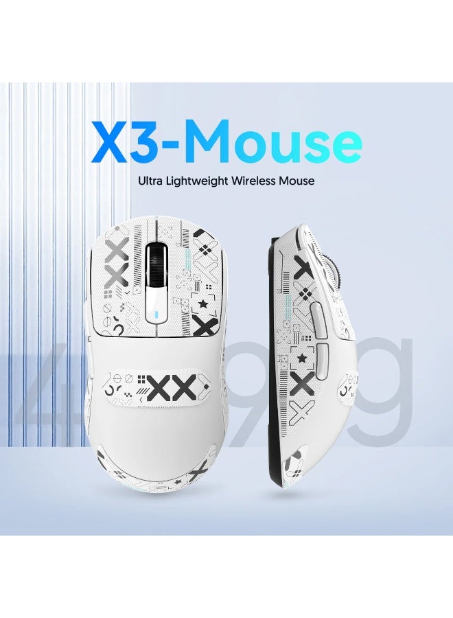 Attack Shark X3 Pro 8K Hz Gaming Mouse, 59g Superlight BT/2.4G Wireless/Wired PixArt PAW3395 Gaming Sensor, 26000 DPI, Griptape, Programmable Buttons - Image 2