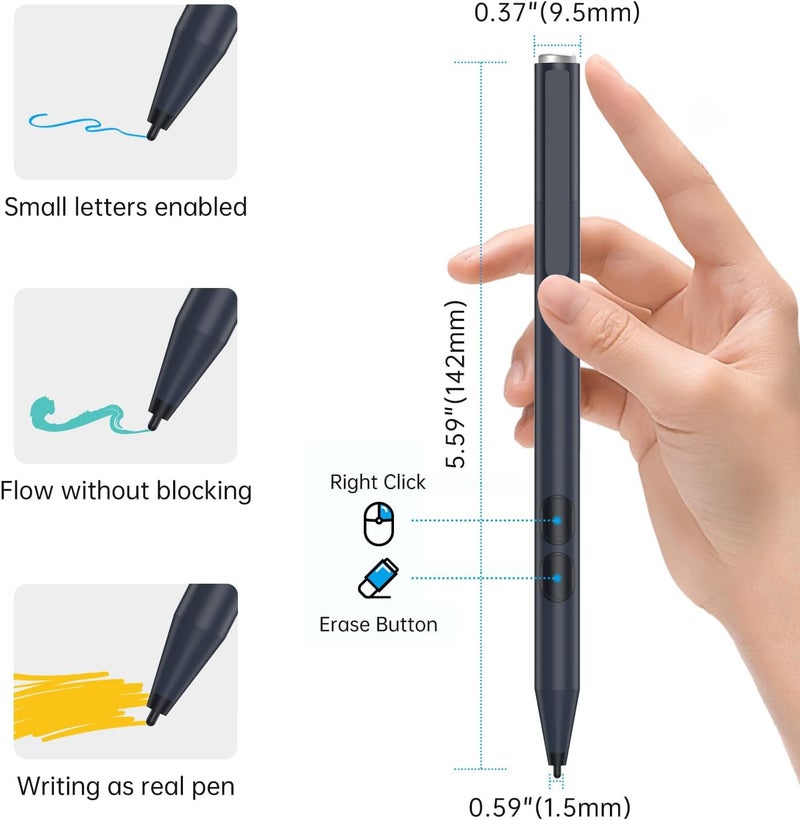 tesha Stylus Pen for ASUS Touchscreen Devices, Active Digital Pen with Ultra-Fine Tip, 1024 Pressure Sensitivity, Palm Rejection for Precision Drawing and Writing - Image 4