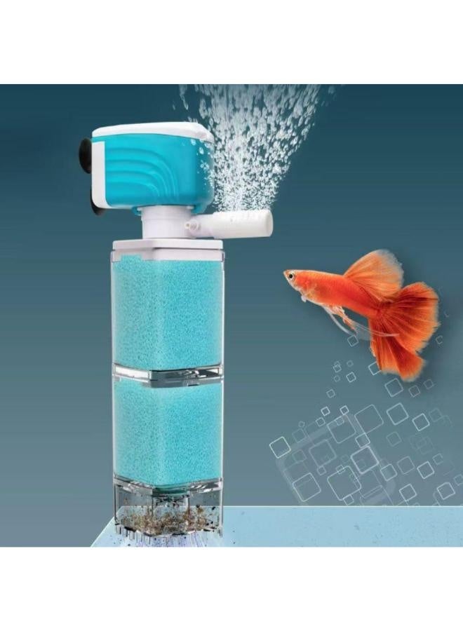 حوض سمك مؤكسج مع فلتر إسفنجي ومضخة مياه وحوض أسماك - Image 1