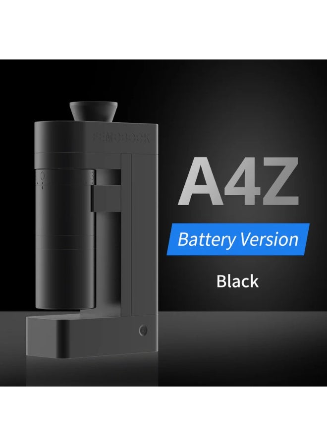 FEMOBOOK-A4Z Electric Burr Coffee Grinder, Single Dose Grinder with ZP6 Conical Burr for Pour Over USB Rechargeable Cordless Grinder with Replaceable Batteries, Black - Image 1