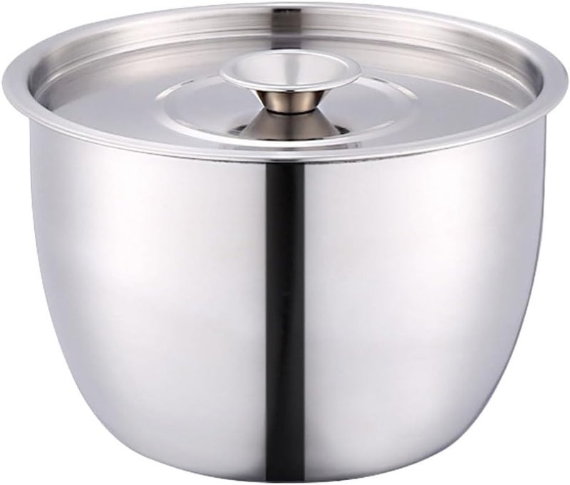 Yardwe Stainless Steel Mixing Bowl with Lid Large Mixing Basin Deep Mixing Bowl Prep Bowl for Cooking Baking Mixing Marinating Cake Bread Salad 74X74X51 Inch - Image 1