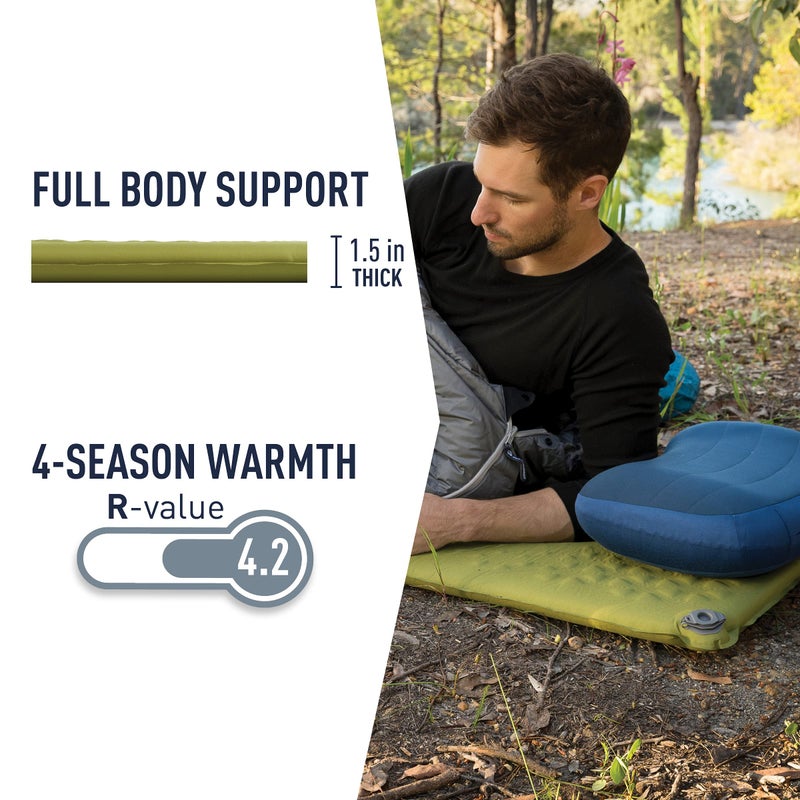 Sea to Summit Camp Self-Inflating Foam Sleeping Mat for Camping and Backpacking, Tapered - Regular (72 x 20 x 1.5 inches) - Image 3