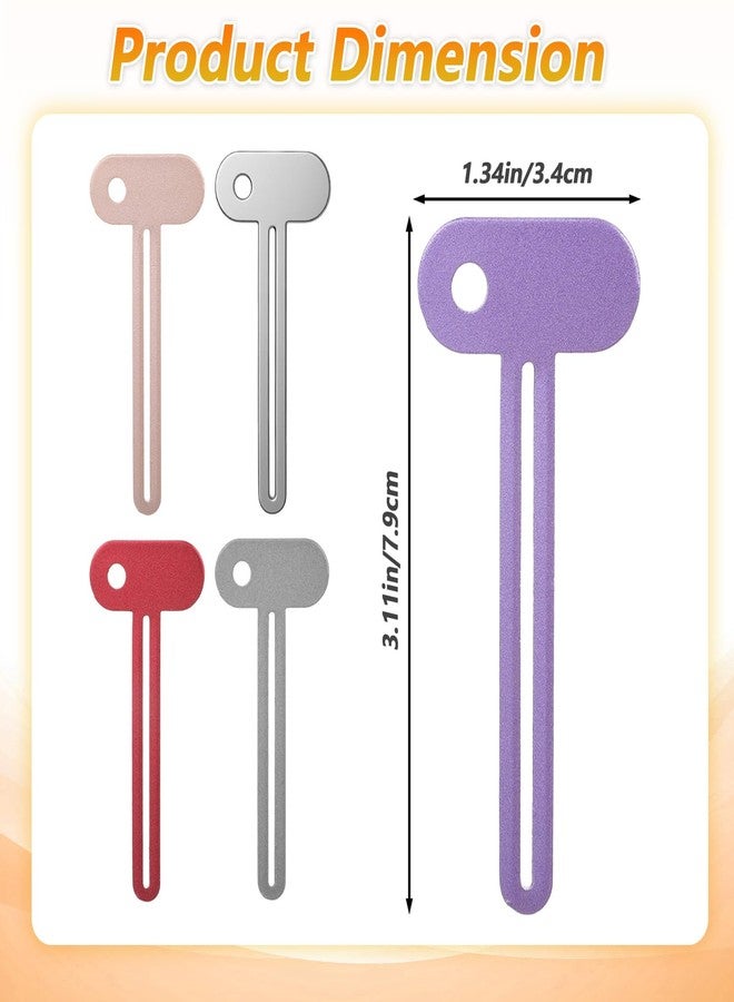 Sibba 5 PCS Toothpaste Squeezer Dispenser Metal Tube Squeezer Key, Stainless Steel Toothpaste Roller Tube Wringer Squeezers for Watercolor Oil Color Paint, Cream, Hair Dye, Cosmetic, Hand Cream Tubes - Image 3