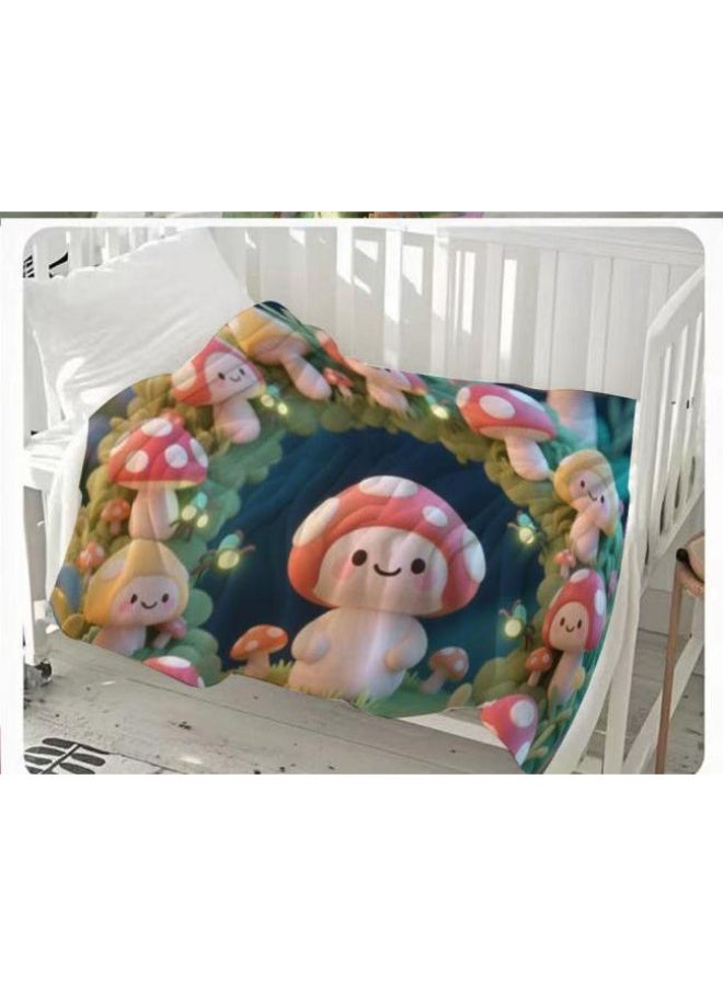 general Baby and children's cartoon flannel thin blanket (warm and comfortable, suitable for sleep, game use) 70cm*100cm - Image 2
