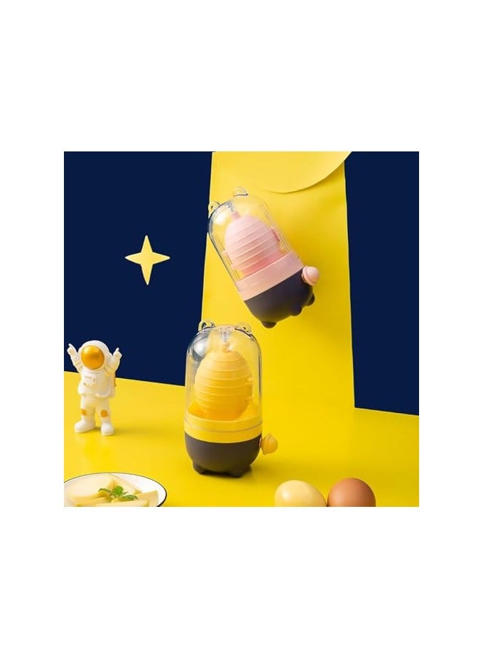 erorex Portable Scrambler, Golden Egg Maker Hand-Pull, Egg Scrambler Shaker, Kitchen Cooking Tools Whisk Spinner Gadgets, Suitable for Making Hard Boiled Eggs - Image 2