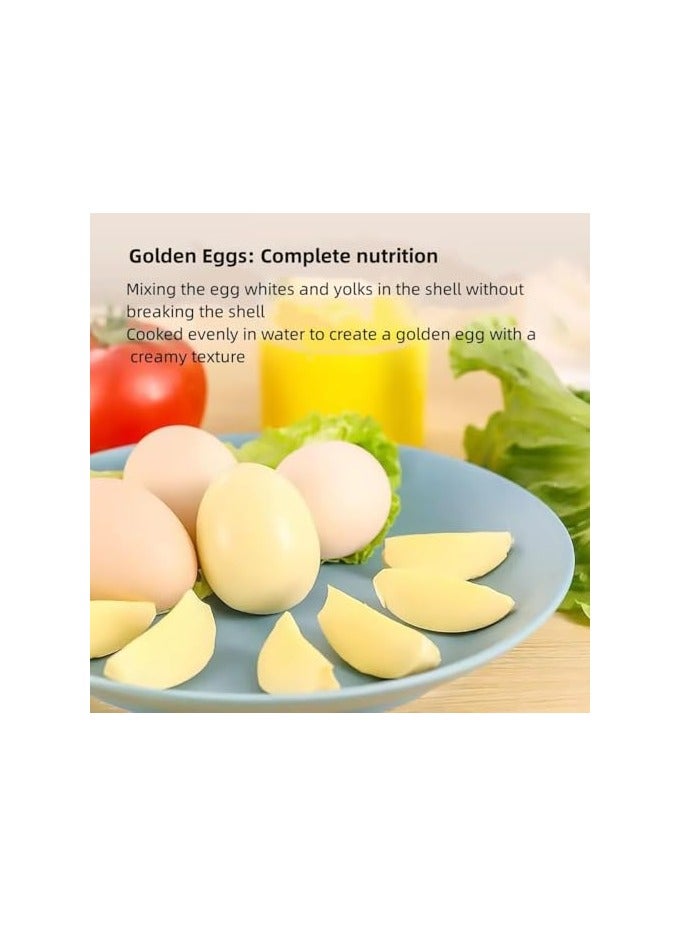 erorex Portable Scrambler, Golden Egg Maker Hand-Pull, Egg Scrambler Shaker, Kitchen Cooking Tools Whisk Spinner Gadgets, Suitable for Making Hard Boiled Eggs - Image 3