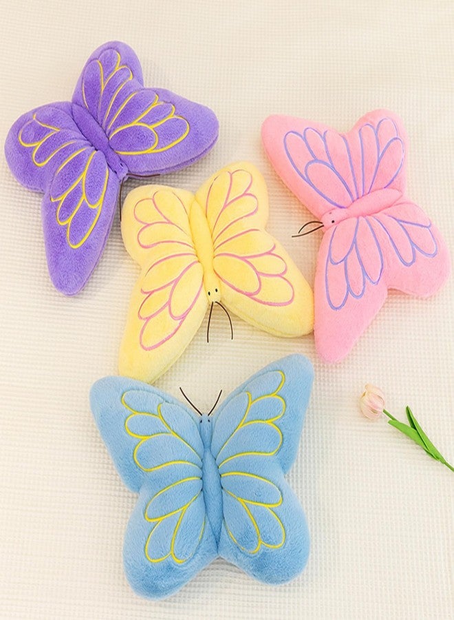 PEACH CAT Butterfly Pillow Decorative Butterfly Shaped Throw Pillows 16" x 12" Soft Plush Cushion Decor for Bedroom Living Room Couch Sofa Blue - Image 3