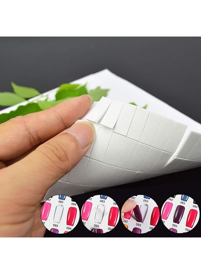 Noverlife 780Pcs Nail Art False Tips Doublesided Sponge Glue Adhesive Tape Precut Selfadhesive Foam Strips Fixing Sticker For Nail Design Gel Polish Color Display Card Book - Image 2