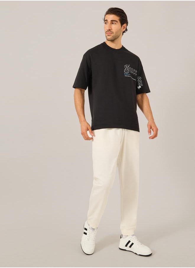Styli Eco-Earth Slim Fit Terry Joggers with Welt Pockets  - Image 2