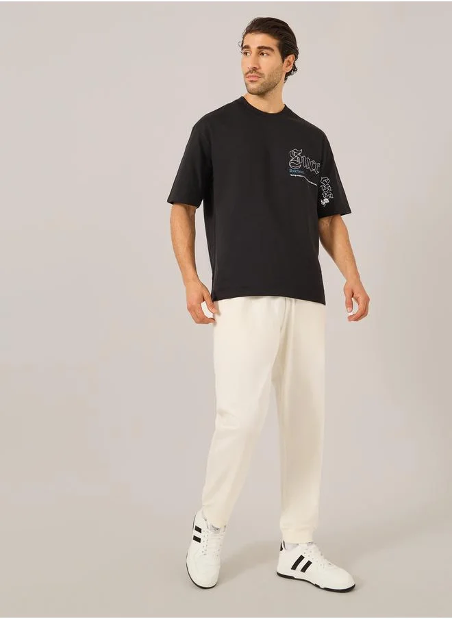 ستايلي Styli Eco-Earth Slim Fit Terry Joggers with Welt Pockets