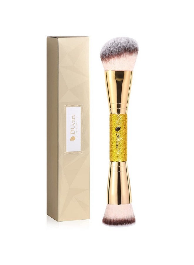 DUcare DUcare Foundation Brush Contour Bronzer Makeup Brush Double Ended Self Tanner Brush Sculpting Brush for Blending Liquid Powder Concealer Cream Cosmetics Blush Buffe - Image 1